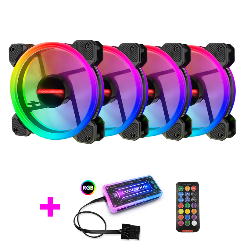 Case Fan Controller - Вентилятор Coolmoon для корпуса ПК, RGB-вентилятор