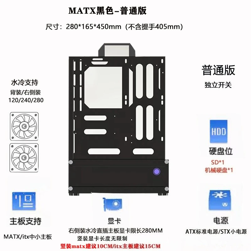 Открытый корпус 240/360 с водя – обзор и цена Atx Case
