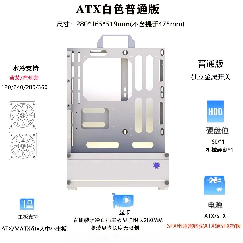 Открытый корпус 240/360 с водя – обзор и цена Atx Case